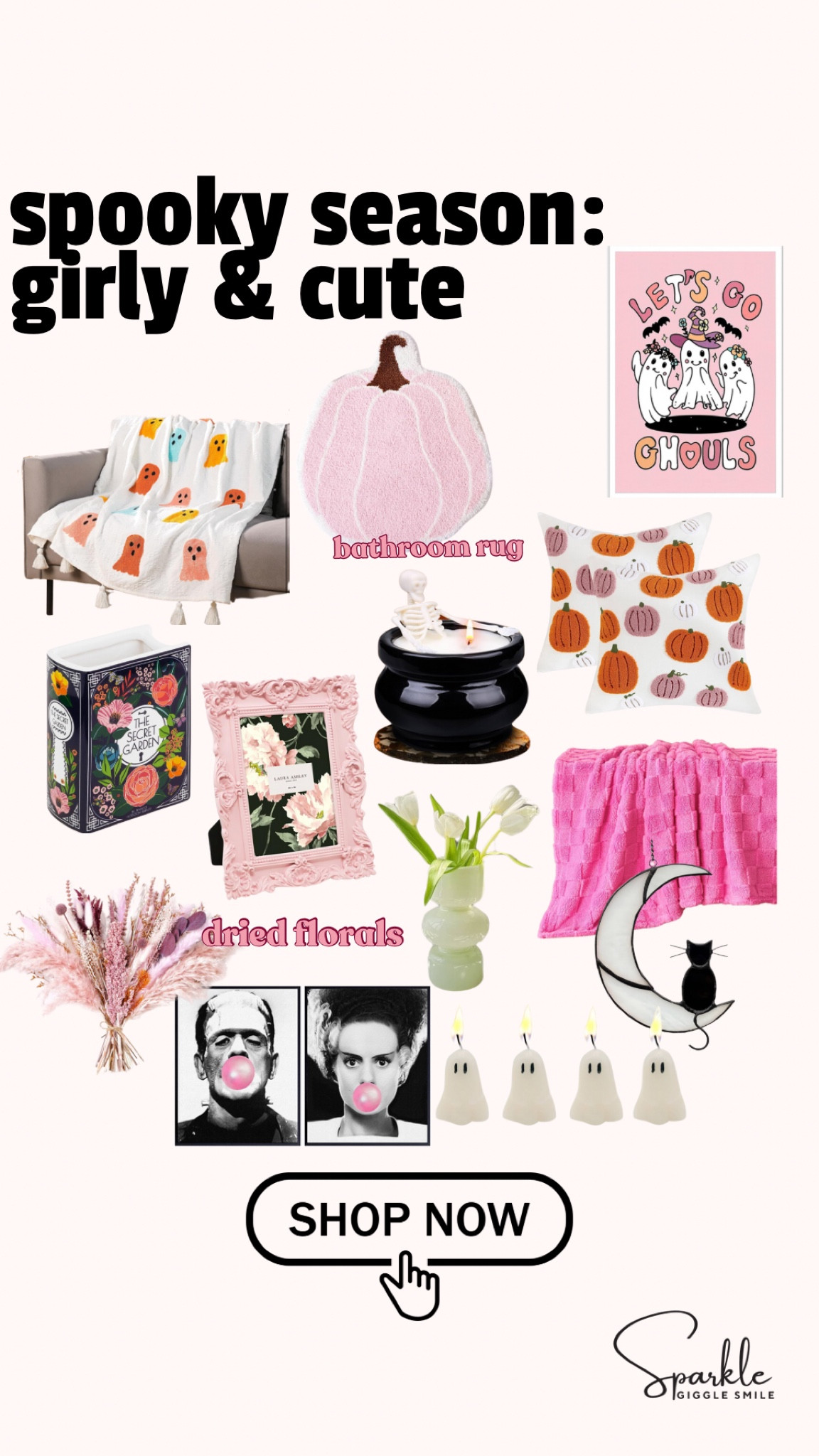 Get ready to transform your space with the ultimate girly Halloween decor! 🎀💀 Embrace the spooky season with a twist of pink pumpkins, chic candles, and all things pretty in pastel. From charming ghostly accents to glam witch vibes, create a cozy and Instagram-worthy setup that's perfectly pink and delightfully spooky. 🕯️🎃 #PinkHalloween #GirlyDecor #SpookySeason #HalloweenDecor #PumpkinAesthetic #CandlesOfInstagram

#LTKHome #LTKFindsUnder50 #LTKSeasonal