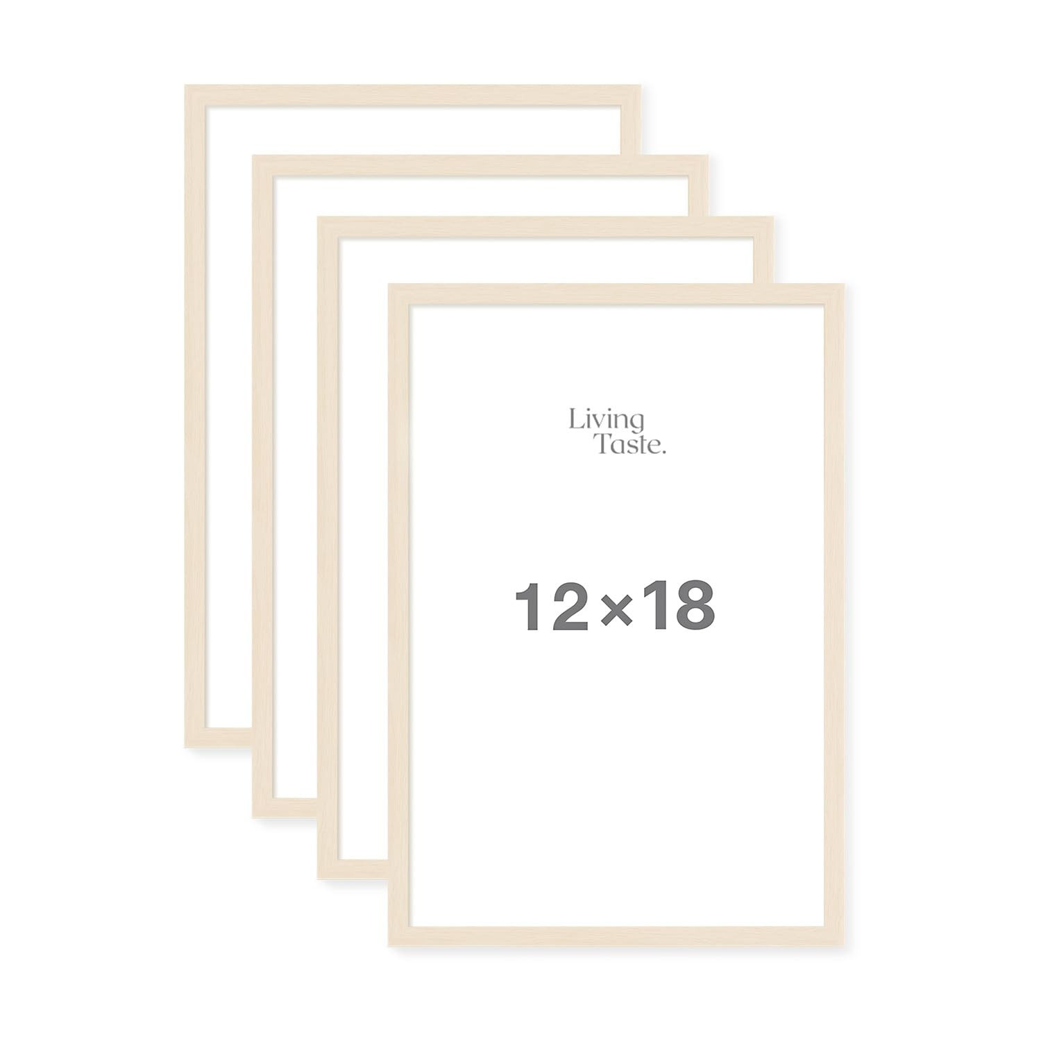 12x18 Frame Set of 4 Natural Wood Solid Veneer 12x18 Poster Frame with Shatterproof Plexiglass, W... | Amazon (CA)