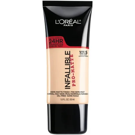 L Oreal Paris Infallible Pro Matte Liquid Foundation Makeup 101.5 Ivory Buff 1 fl oz | Walmart (US)