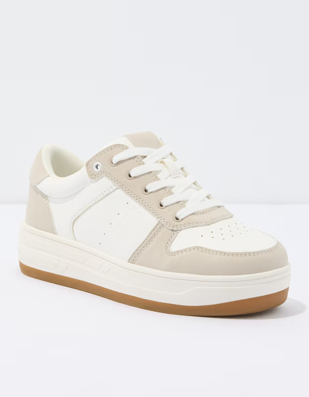 AE Embroidered Platform Sneaker | American Eagle Outfitters (US & CA)