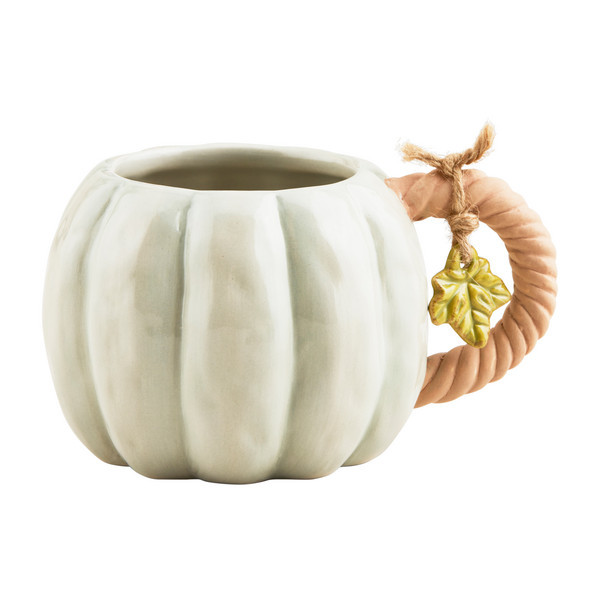 Mud Pie Blue Twisted Stem Pumpkin Mug | Stoneware | Mud Pie