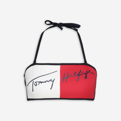 Multicoloured Flag Bikini Top | TK Maxx