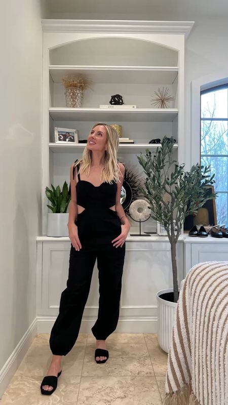 The cutest black linen jumpsuit. It is cozy, comfy and cool. Runs tts. I am in the small! 

#LTKstyletip