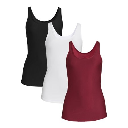 No Boundaries Juniors Scoop Neck Tank Tops 3-Pack | Walmart (US)