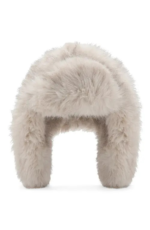 MANGO Faux Fur Trapper Hat in Beige at Nordstrom | Nordstrom
