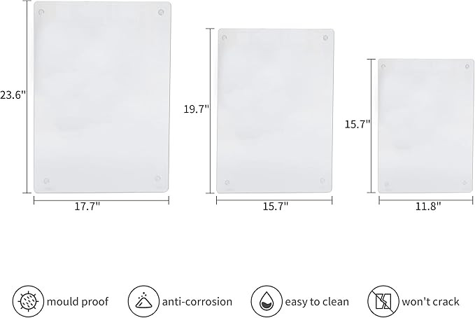 Murrey Home Tempered Glass Cutting Boards for Kitchen Dishwasher Safe, Rectangle Chopping Board... | Amazon (US)
