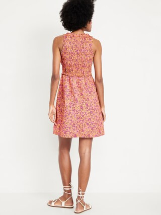 Fit & Flare Smocked-Top Mini Dress | Old Navy (US)