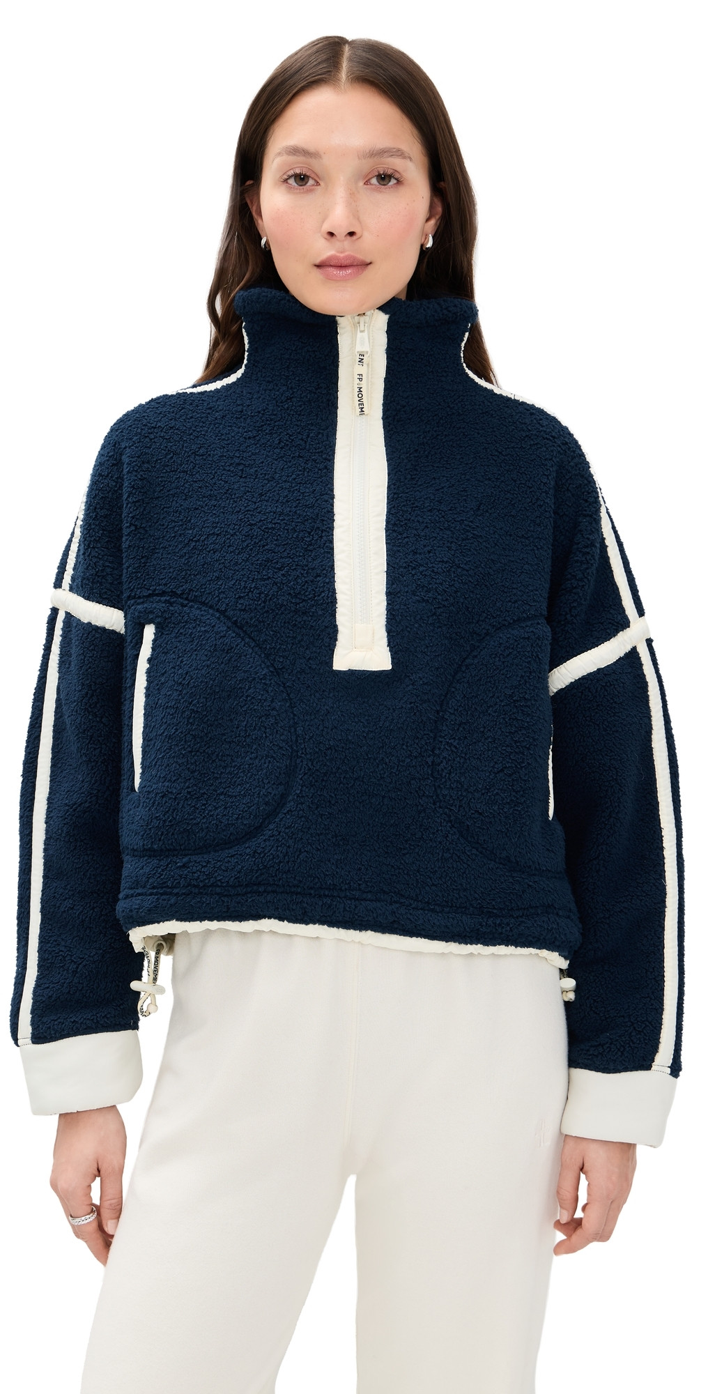 FP Movement Mountain High Quarter Zip Navy Combo M | Shopbop