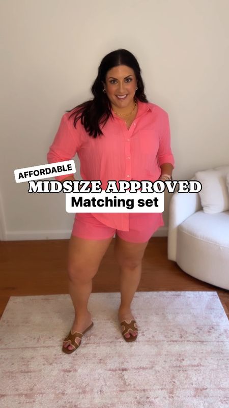 Wearing an XL in both pieces!

I’m obsessed with everything about this set — the fit, the color, everything! It’s super flattering and the top is perfectly oversized and the shorts skim right over my lower belly and aren’t too short so I feel super comfortable in them. This is perfect to wear as a set, you can wear them separately with other pieces or as a swim coverup! @walmartfashion @walmartcreator #walmartfashion #walmartcreator #matchingset #coolmomsummer #summerfashion #summerstyle #summeroutfit #size14 | cool mom summer, summer fashion, summer style, summer outfits, mom outfits, matching set, linen set

#LTKSeasonal #LTKFindsUnder50 #LTKMidsize