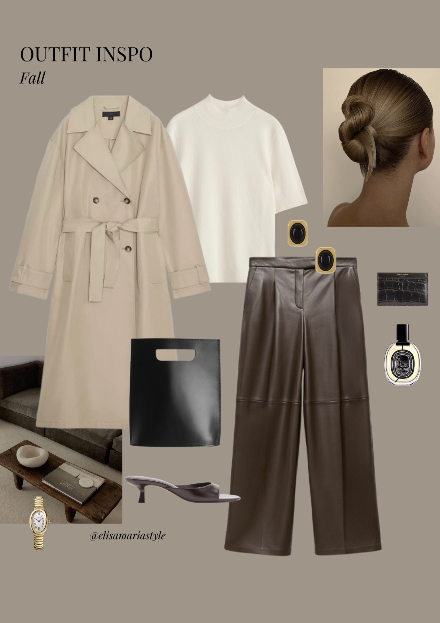 Leather trousers and trench coat outfit idea for fall 🤎

#LTKstyletip #LTKautumn