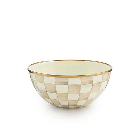 Mocha Check Small Everyday Bowl | MacKenzie-Childs