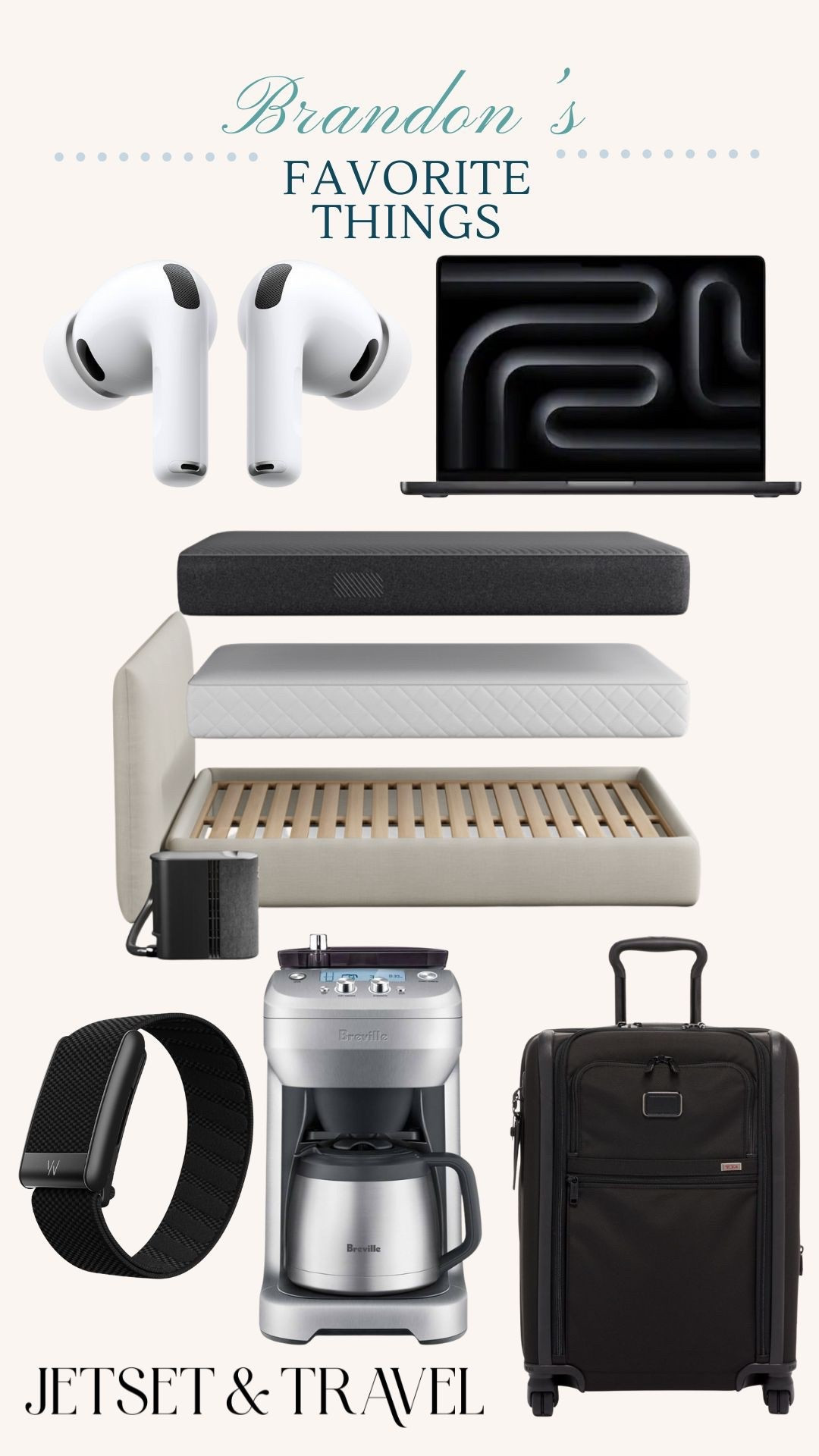 We can’t forget about the men! Sharing a few of Brandon’s favorite things! Just like me - he also wouldn’t make it without his #macbook and #airpods ! Both of these make work a little bit easier no matter if we are traveling or at home. While we are at home - this eight sleep mattress is a game changer!! It’s seriously the best and we recommend it to everyone. Brandon also makes the best coffee with our #breville machine - another daily staple when we are at home. He’s also very into fitness and loves his #whoop band. Last but not least - he’s a carry on guy and loves this soft carry on from Tumi. 


#favorite #favoritethings #holiday #gift #giftsformen #tumiluggage #airpods #laptop #mackbookpro #whoop #fitness #breville #coffeemaker #eightsleep #mattress #luggage #tumi #travel

#LTKMens #LTKTravel #LTKGiftGuide