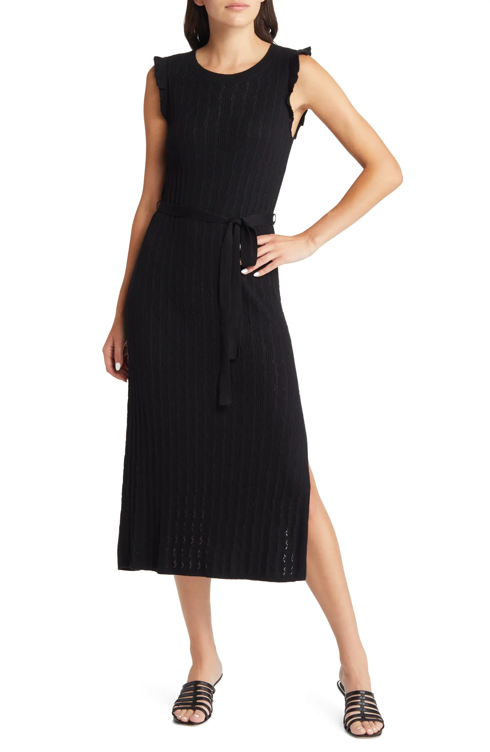 Gardenia Pointelle Stitch Sweater Dress | Nordstrom