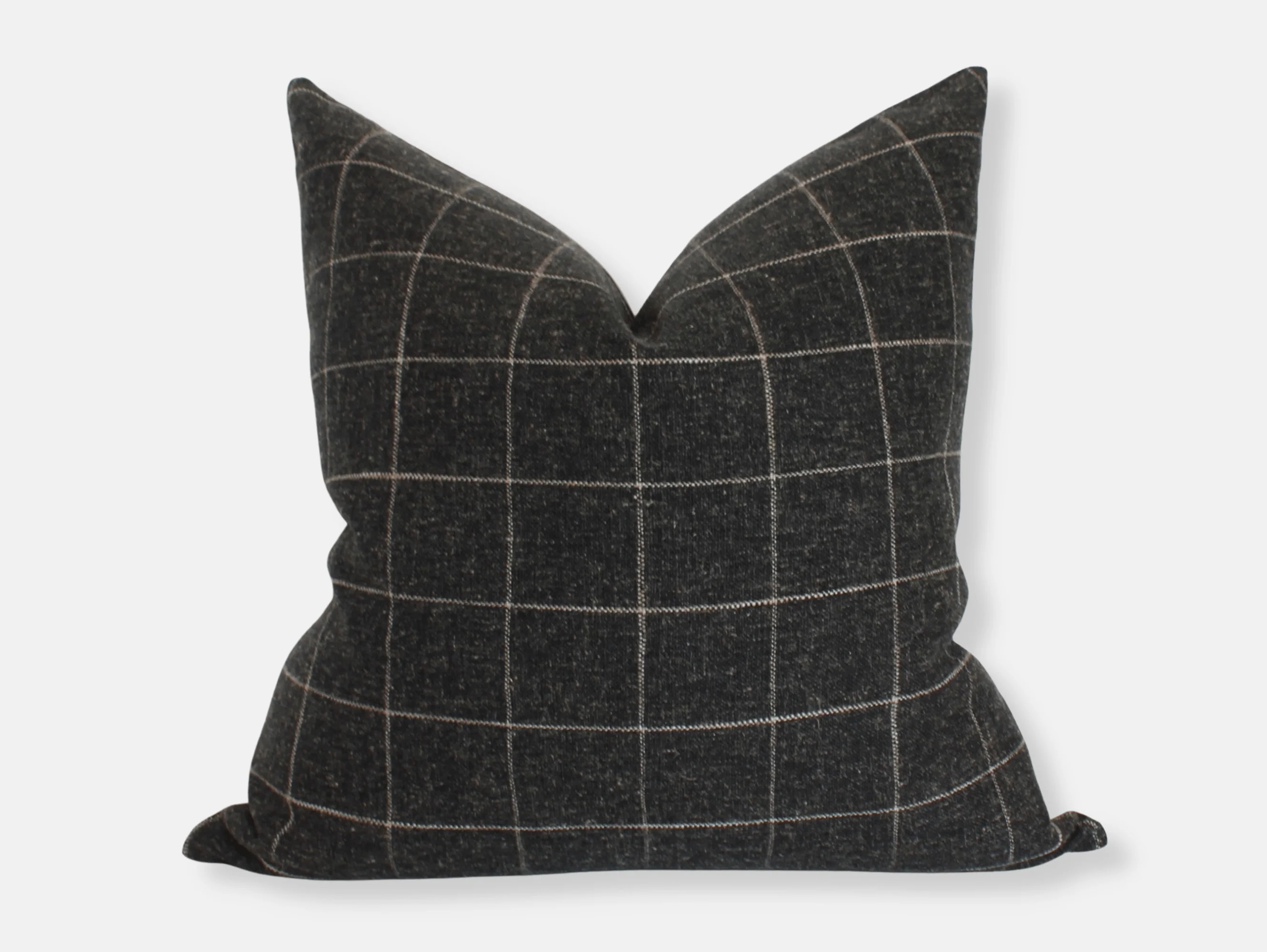 Black Plaid Pillow Cover | Textileish Designs