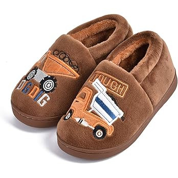Toddler Slippers Boys Girls House Shoes Little Kids Home Indoor Bedroom Cute Warm Winter Slipper | Amazon (US)
