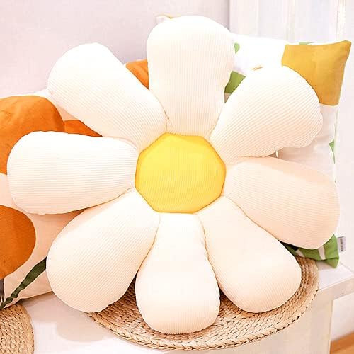 Deaboat 20” Flower Floor Pillow Daisy Flower Shape Cushion Cute Seating Pad Plush Chair Cushion Over | Amazon (US)