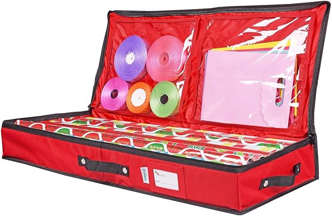 Primode Wrapping Paper Storage Container | Under Bed Gift Wrap Organizer for 30 Inch Rolls | 31... | Amazon (US)