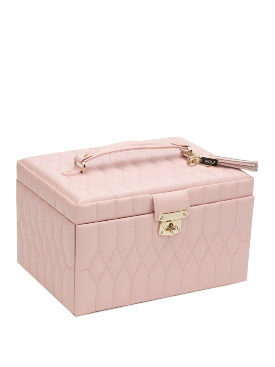 Wolf Caroline Leather Jewelry Box/Medium | Saks Fifth Avenue