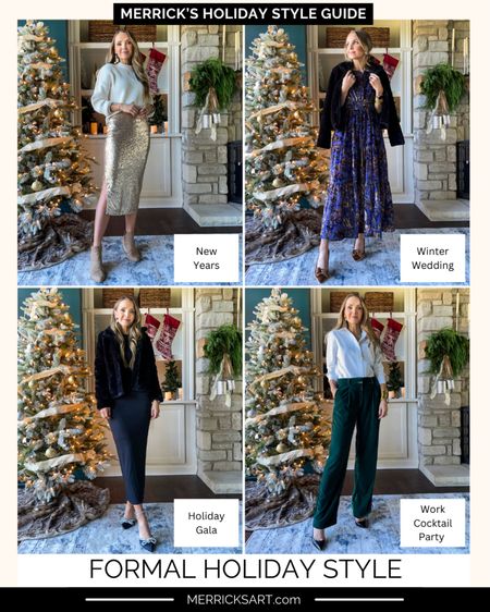Formal holiday style for for New Years, winter weddings, work cocktail parties, and holiday gala parties 

#LTKHoliday #LTKparties #LTKstyletip