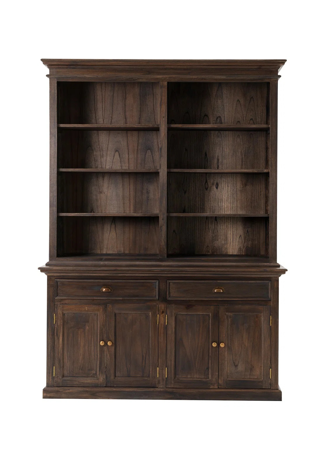 Wildon Home® Amores 86.61" H x 62.99" W Solid Wood Library Bookcase & Reviews | Wayfair | Wayfair North America