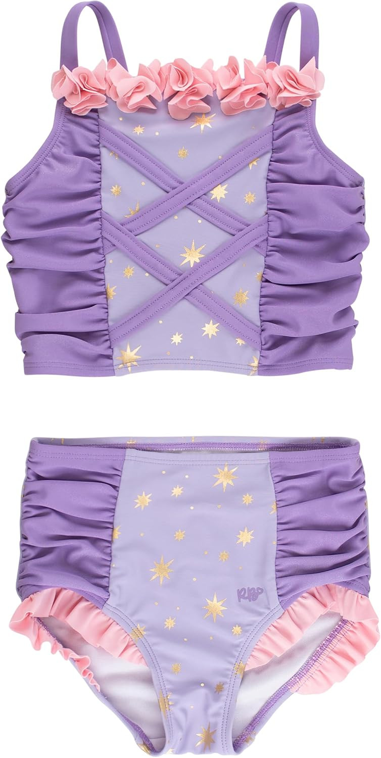 RuffleButts Girls Princess Dress-Up 2-Piece Swimsuit - UPF50+ Swimsuit | Amazon (US)