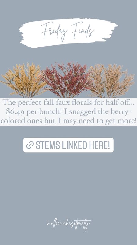 Fall florals on a crazy sale!! 

Home decor, faux floral, fall branches,
Accessories, Michaels

#LTKSeasonal #LTKhome #LTKsalealert