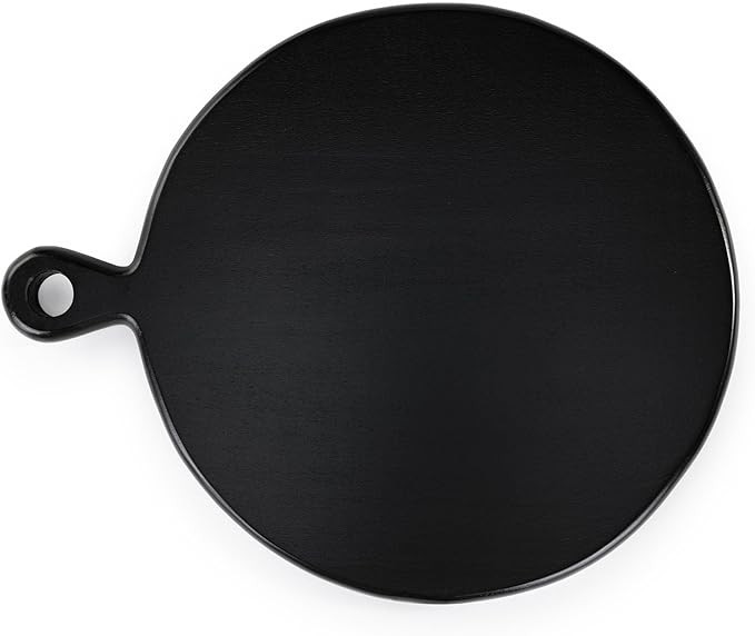 DEMDACO Round Sophisticated Artisan Real Wood Charcuterie Entertaining Hosting Ebony 13 x 16 Wood... | Amazon (US)