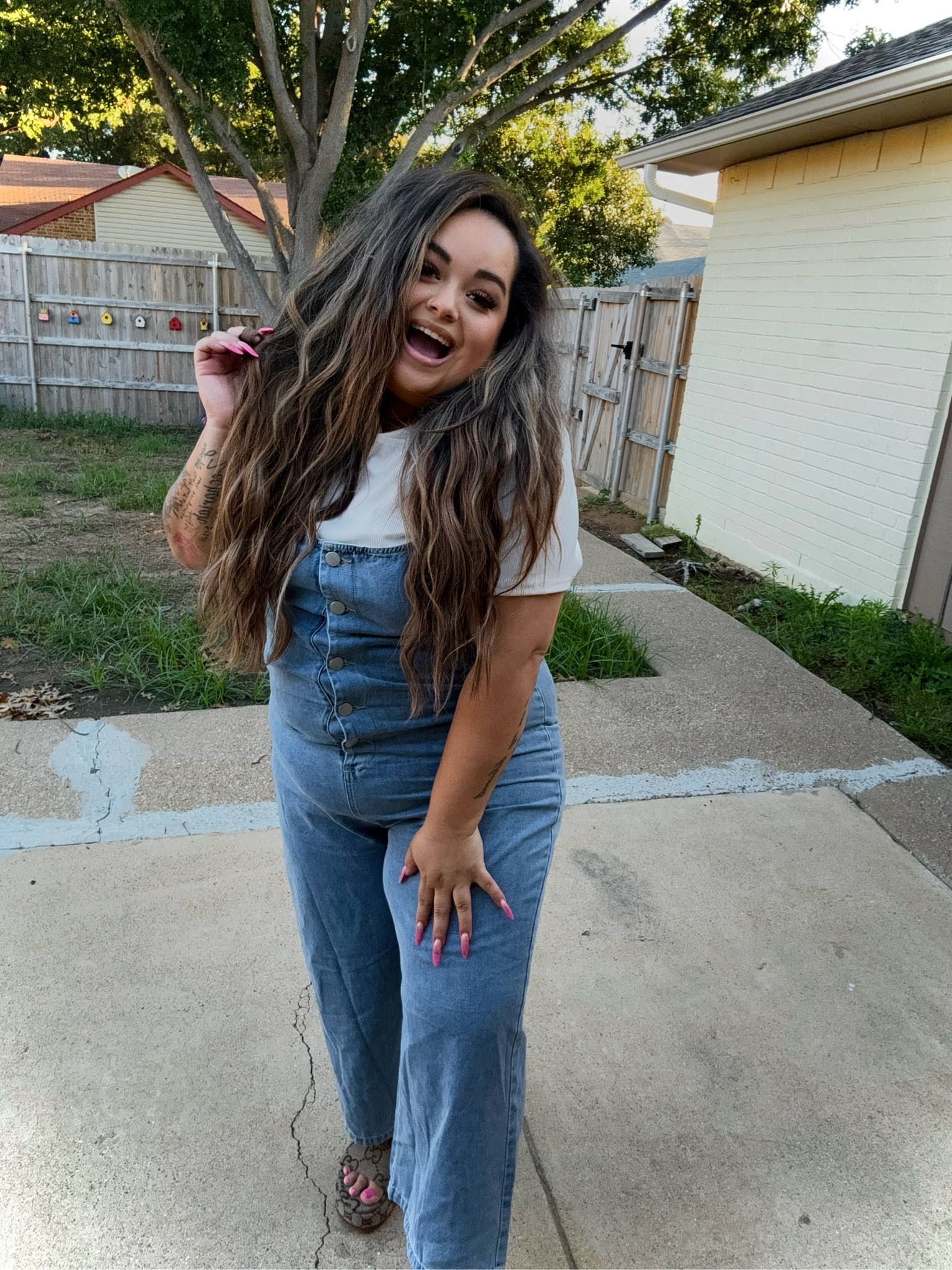 Denim jumpsuit from walker rose boutique... linked my top and something similar...... head over to WRB or shop the dupe on shein..... 

#LTKPlusSize #LTKFindsUnder100 #LTKBeauty