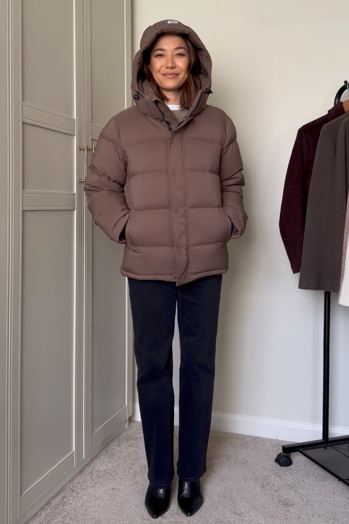 Winter outfit 

Wearing the cola taupe color in the super puff original 



#LTKSeasonal #LTKootd