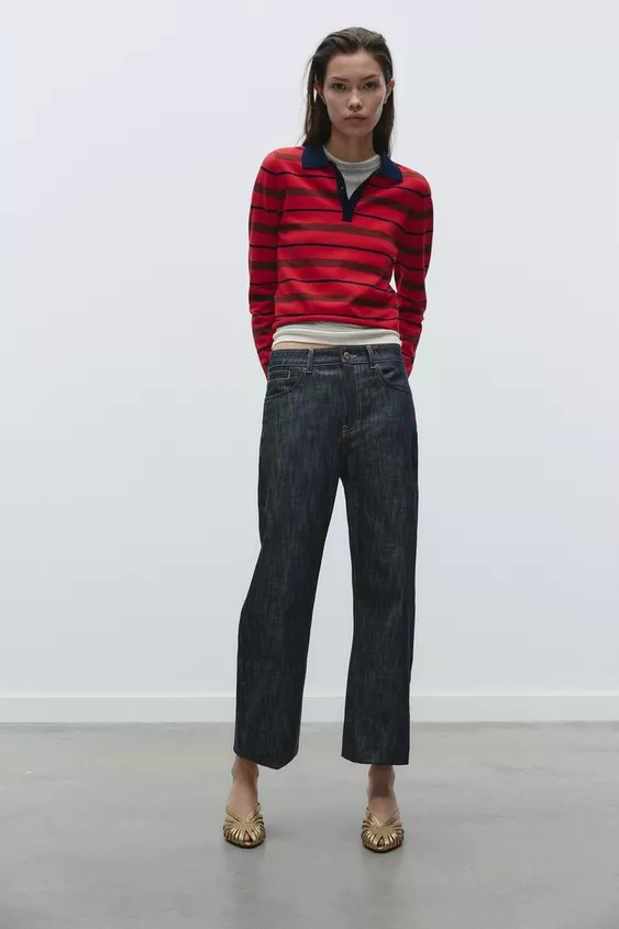 Metallic heeled mule sandals. Multiple straps at the front. Thin high heel. Pointed toe.Heel heig... | Zara US