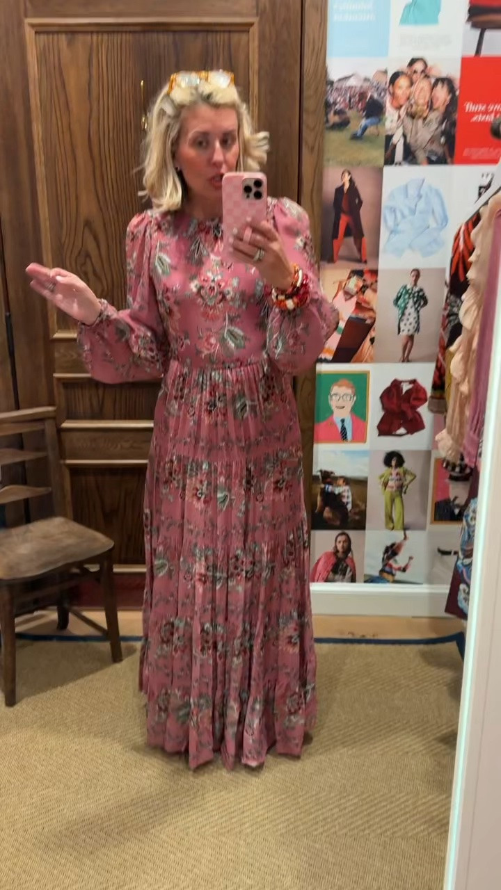 Boden Dressing Room Diaries! Obsessed with this dress!! I’m in a size 4. 
Codes:
*Boden - RNMV 15% off new styles 
*Allie + Bess - Catherine20 

Sizing:
Barrel Jeans - 25 
Ruffle Blouse - 4 (need 2)
Pink Floral Dress - 4 
Pink Sweater - xs 
Denim Dress - 4
Pink Blouse - 2 
Paisley Pants - 0 (need 2)
Gingham Sweater - xs 
Cord pants - 0 (need 2 petite) 
Wrap Cardigan - xs

#LTKdayinmylife #LTKSeasonal #LTKOver40