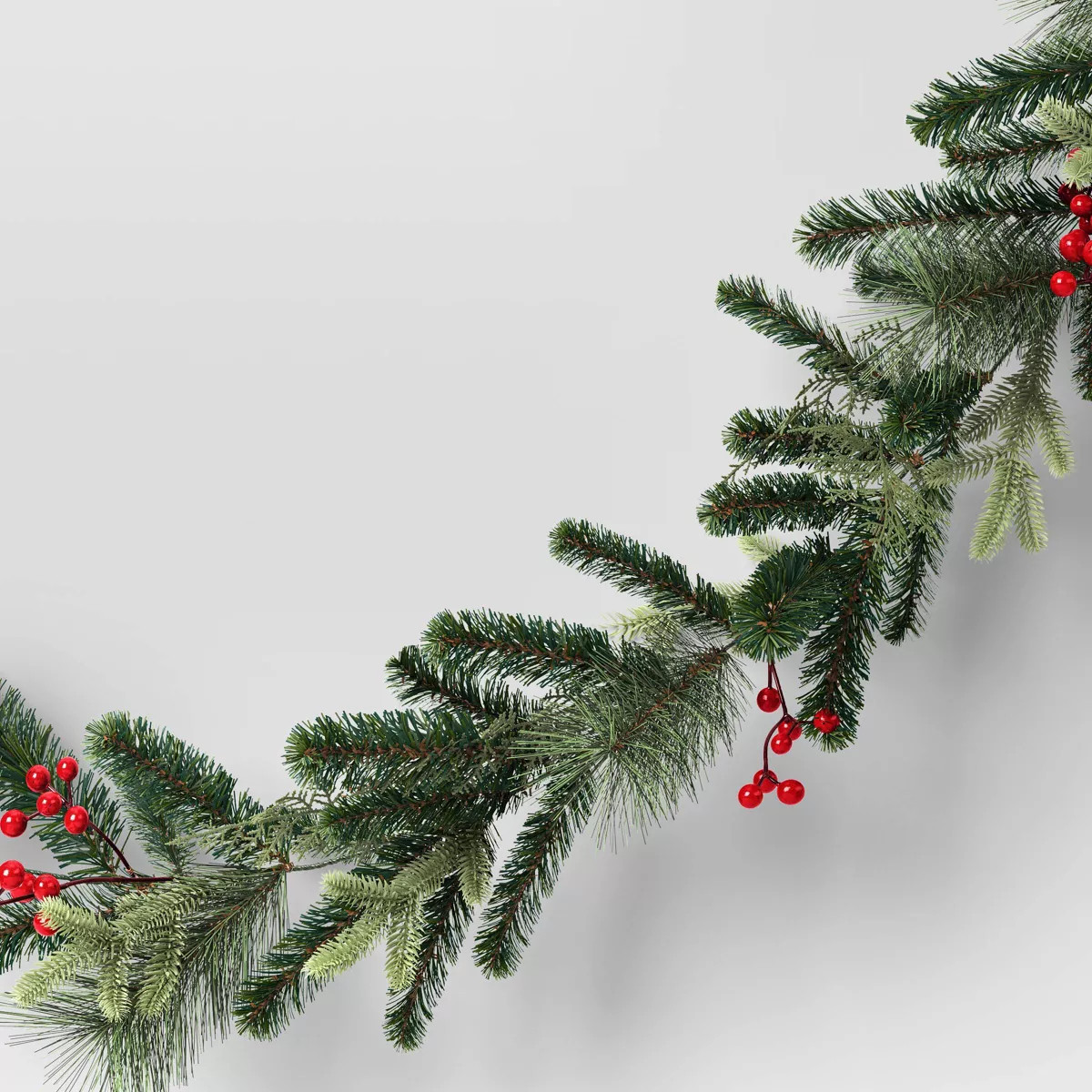 6' Mixed Greenery with Berries Christmas Artificial Garland - Wondershop™ | Target