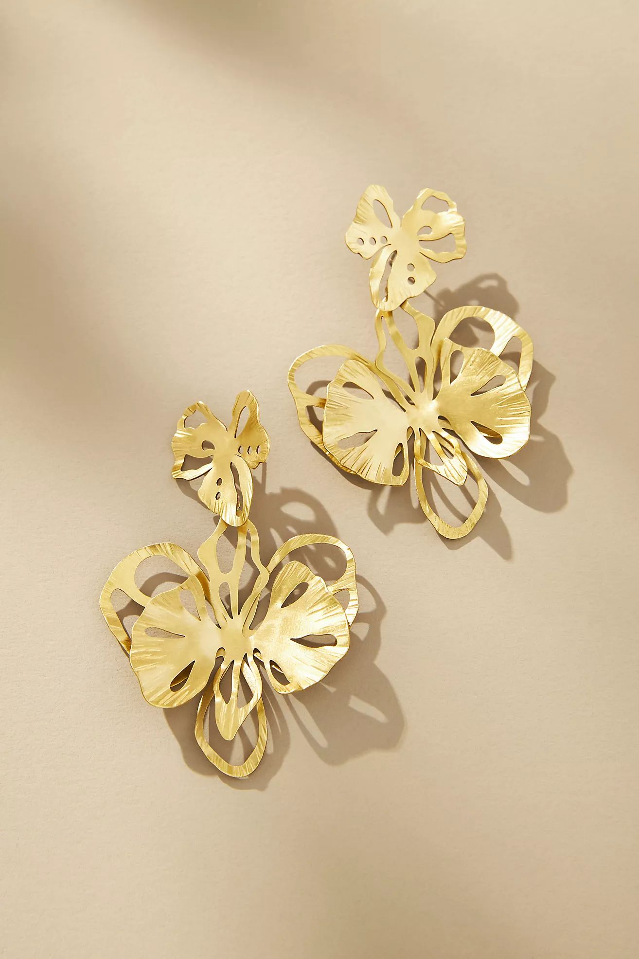 Double Floral Drop Earrings | Anthropologie (US)