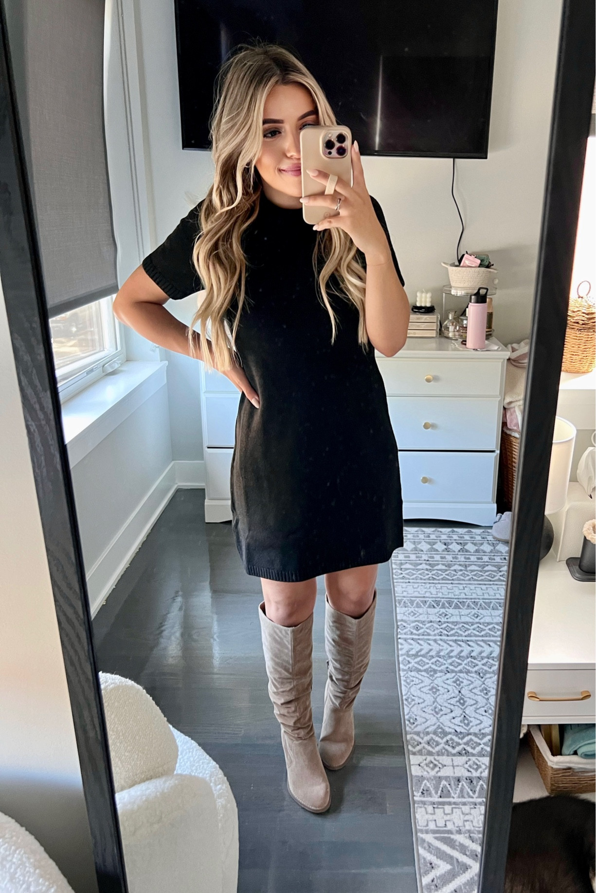 fall work outfit idea 🖤


#grwm #outfitinspo #fashionreels #fallfashion #falloutfit #explore #petitefashion #getdressedwithme #workoutfit #teacheroutfit #teacherootd #teacherstyle #neutraloutfit #pinterestgirl #pinterestoutfit #autumnmorning #corporatebaddie #officeoutfit 
#cleangirlaesthetic #grwmreels #explore #effortlesschic #falloutfitidea #workwear #classroomoutfitidea #teacherlife #chicagoblogger #sweaterdress cozy outfit inspo , get dressed with me , neutral aesthetic , neutral outfit idea , trendy outfit reels , fall outfit idea , grwm reels , comfy outfit ideas , trendy casual outfits , casual style inspiration , teacher outfit inspo , classroom outfit idea , comfy casual , pinterest girl aesthetic , clean girl aesthetic , vanilla girl cozy aesthetic , ootd , pinterest outfit , get ready with me , teacher style , autumn outfit idea , office outfit idea , sweater dress , knee high boots , fall outfit inspo

#LTKworkwear #LTKHalloween #LTKstyletip