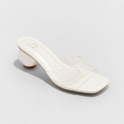 Women's Kaia Mule Heels - A New Day™ Cream | Target