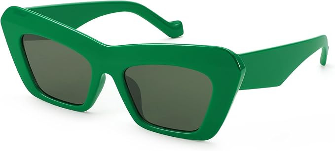 Karsaer Vision Retro Vintage Cateye Square Sunglasses Plastic Frame | Amazon (US)