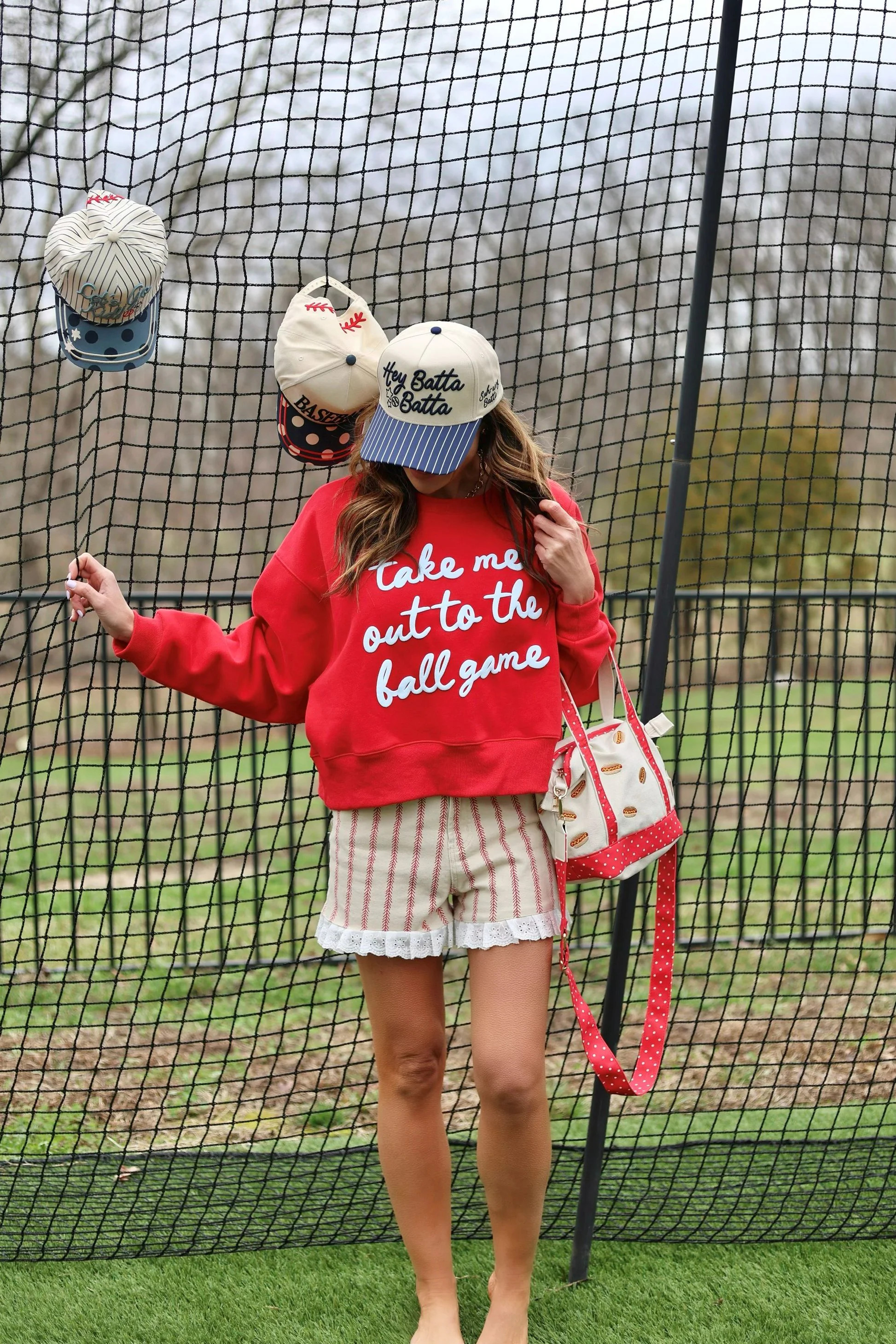 Take Me out to the Ballgame Crop Sweatshirt | Poppy & Pine
