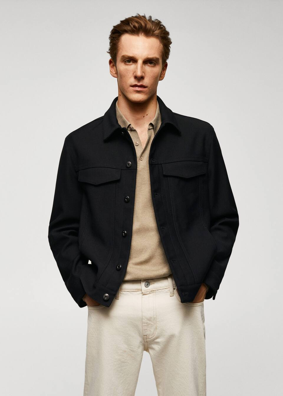 Twill jacket with pockets -  Men | Mango Man USA | MANGO (US)
