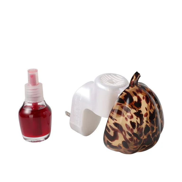 Better Homes & Gardens Dark Brown Tortoiseshell Pumpkin Plug-in Fragrance Oil Warmer with Refill,... | Walmart (US)