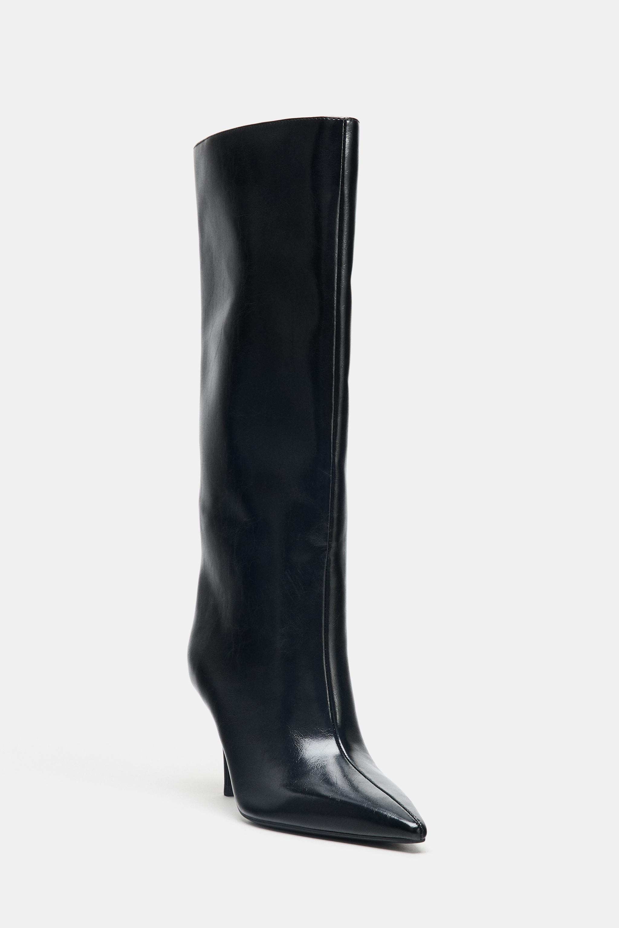 KITTEN HEEL KNEE-HIGH BOOTS | Zara UK