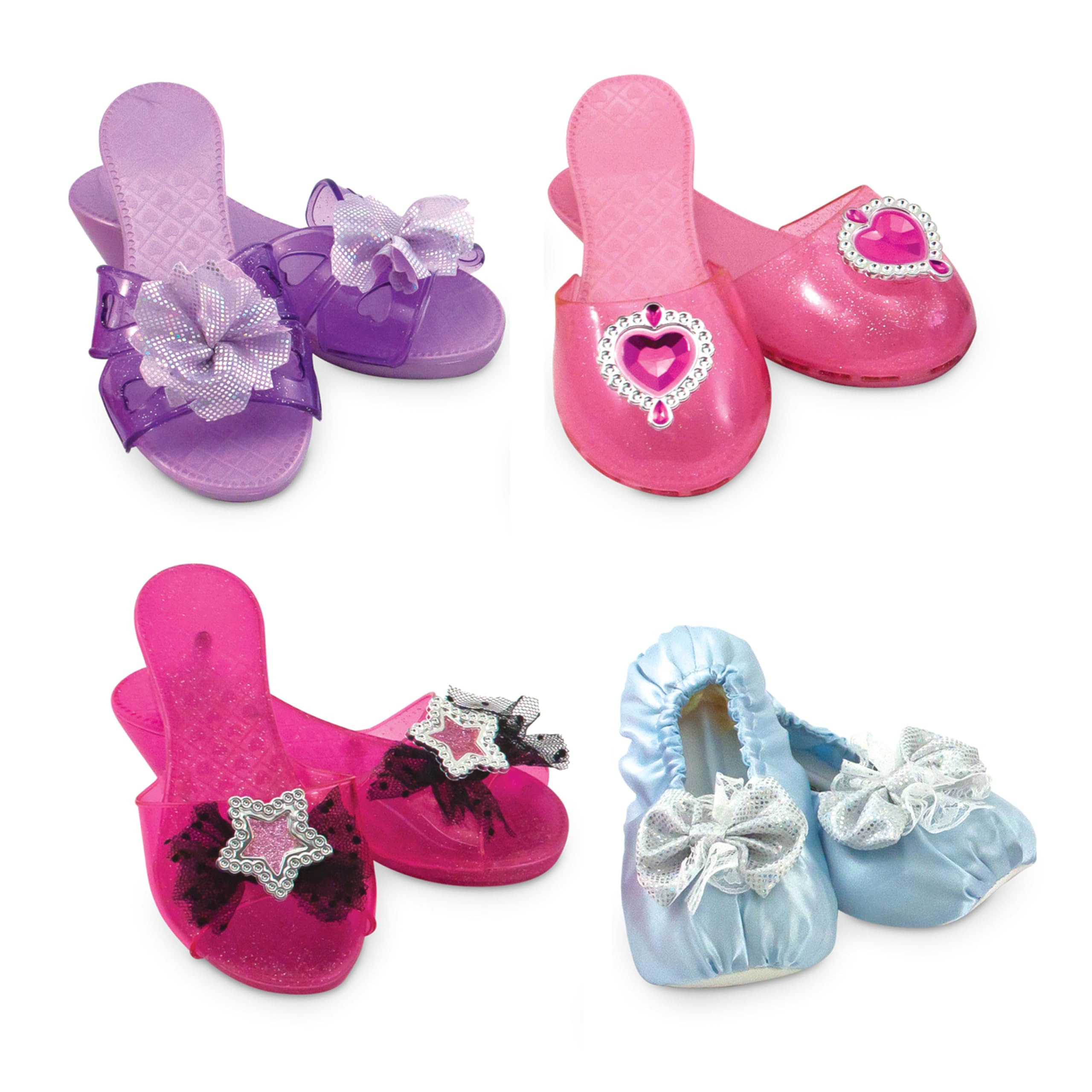 Melissa & Doug Dress-Up Shoes Set for Kids (4 Pairs) – Step In Style! High-Heeled Role Play Sho... | Amazon (US)