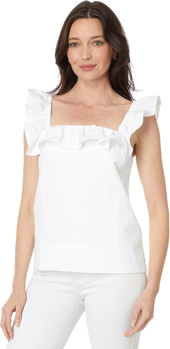 Lilly Pulitzer Women's Zoya Ruffle Top | Amazon (US)
