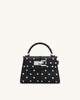 Elise Artificial Crystal Top Handle Bag - Black | JW PEI US