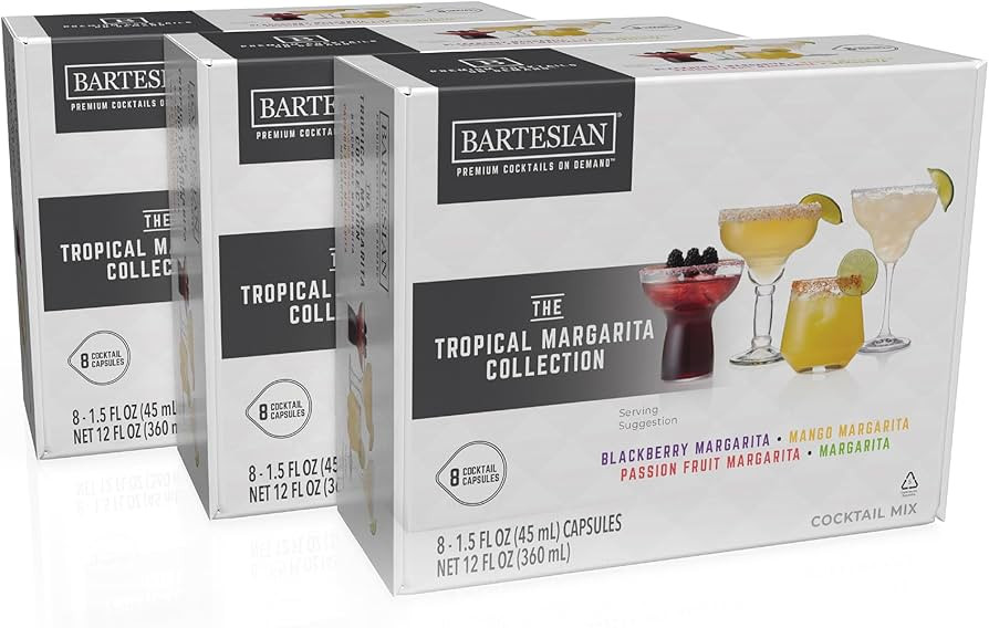 Bartesian 24-Pack Tropical Margarita Favorites Collection for Cocktail Machine – Home Bar Mixol... | Amazon (US)