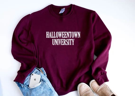 HALLOWEENTOWN university S-XL sweatshirt unisex black white maroon | Etsy (US)