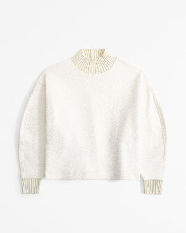 Boucle Fleece Mock Crew | Abercrombie & Fitch (US)