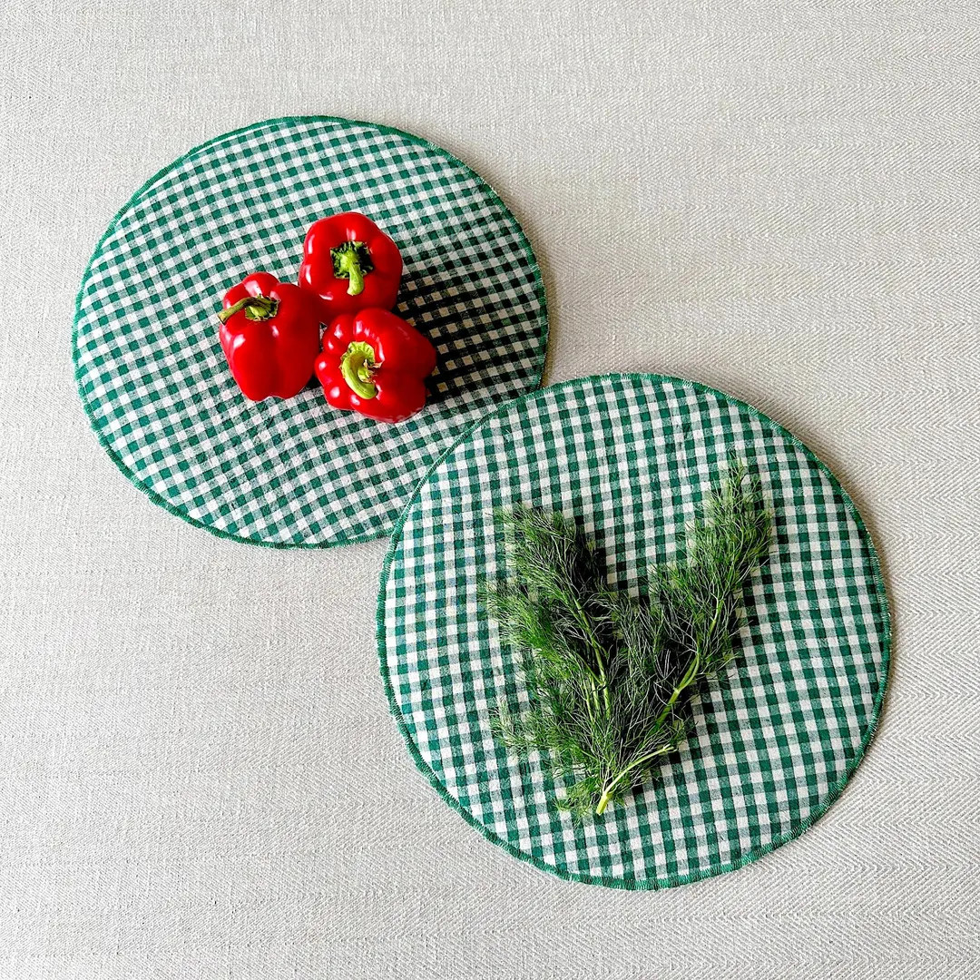 Cottagecore Style Gingham Placemats. Charming Set for Table Setting or Centerpiece. Coastal Holid... | Etsy (US)