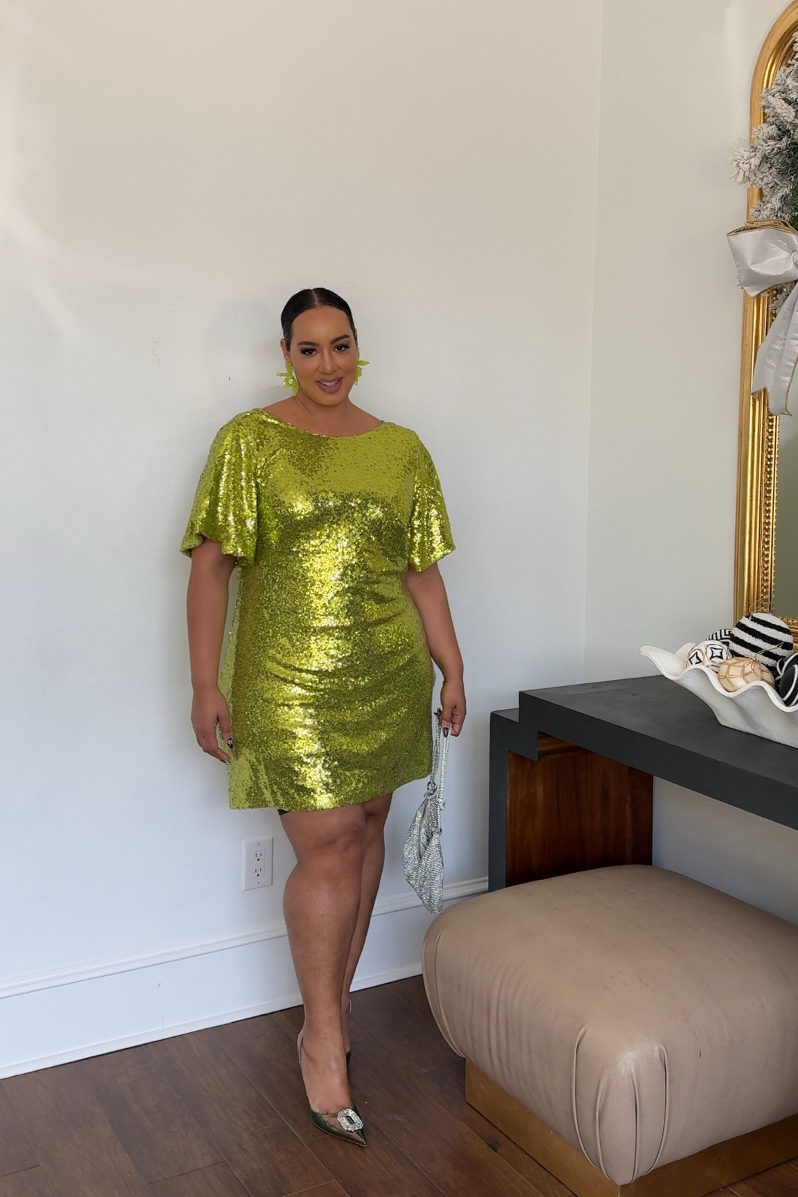 Loving this sparkly green number from eloquii. Perfect for any type of celebration. Wearing a size 16 

#LTKFindsUnder50 #LTKPlusSize #LTKSaleAlert