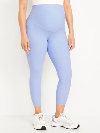 Maternity Full-Panel PowerSoft 7/8 Leggings | Old Navy (US)