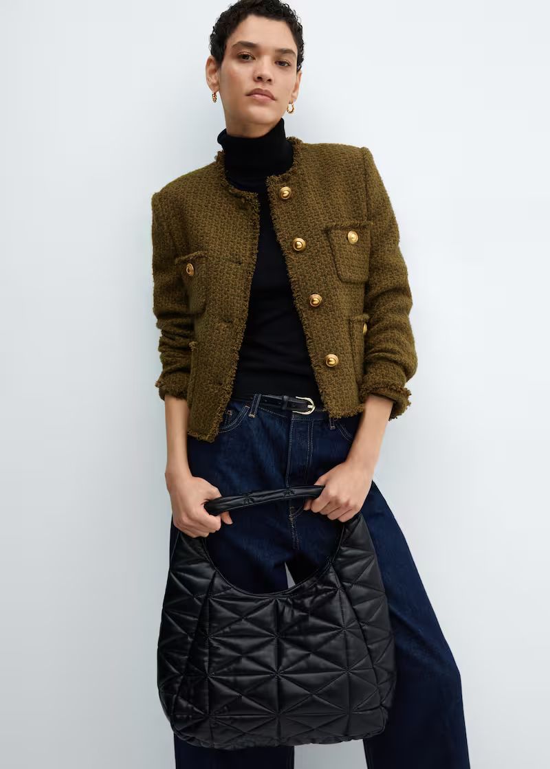 Pocket tweed jacket -  Women | Mango USA | MANGO (US)